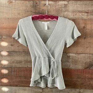 Caution to the Wind Tie Blouse